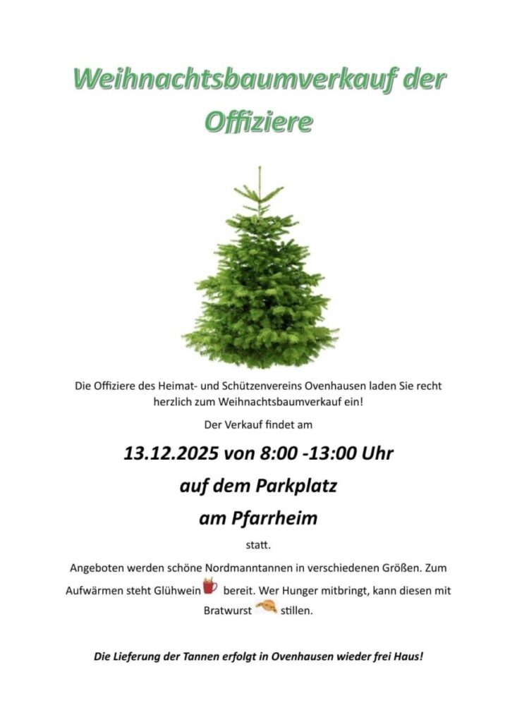 Weihnachtsbaumverkauf der Offiziere